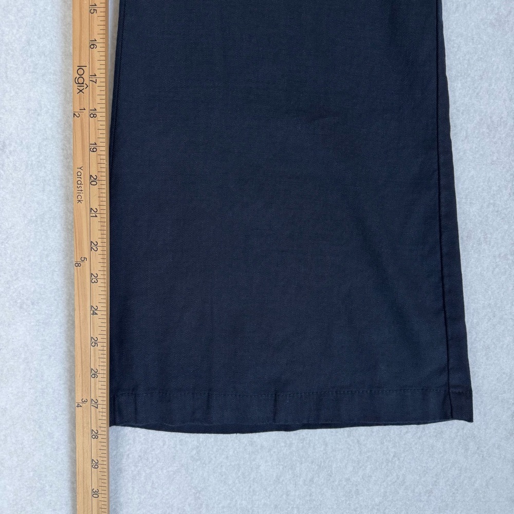 Anthropologie Womens Wide Leg Linen Blend Pants Size 25 Blue Boho Retro Preppy - Picture 14 of 15
